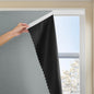 Autohesion Curtains for Windows,Bedroom Blackout Curtains for - Thermal Lnsulated No Drill Curtains Room Darkening Black Small Drapes, JILRON,(1 Panels,35Wx48L inch-Black)