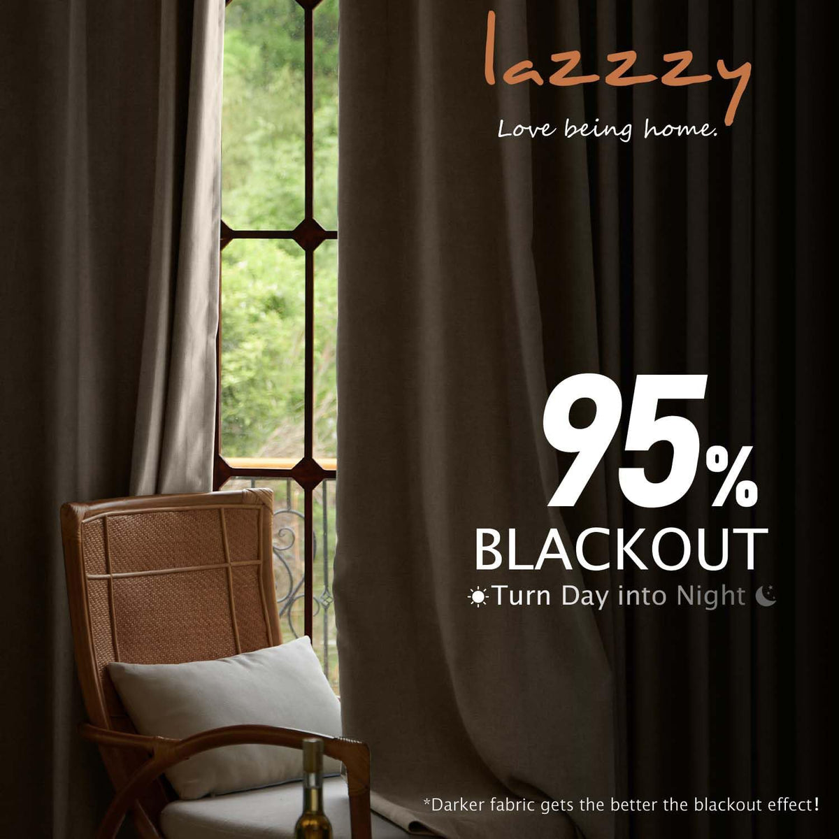 Lazzzy Blackout Curtains Thermal Insulated Curtains Room Window Drapes Super Soft Luxury Curtains for Living Room Bedroom Rod Pocket 2 Panels, 96 Inch Lined | Beige