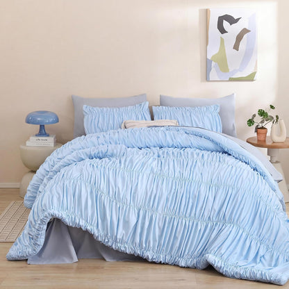 weigelia Pink Comforter Set Full Size, All Season Lightweight Bedding Set