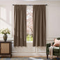 Lazzzy Blackout Curtains Thermal Insulated Curtains Room Window Drapes Super Soft Luxury Curtains for Living Room Bedroom Rod Pocket 2 Panels, 96 Inch Lined | Beige