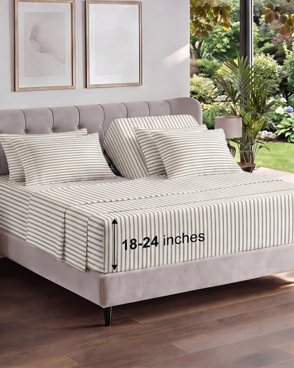 CGK Extra Deep King Sheet Set - 6pc Cooling Sheets - White
