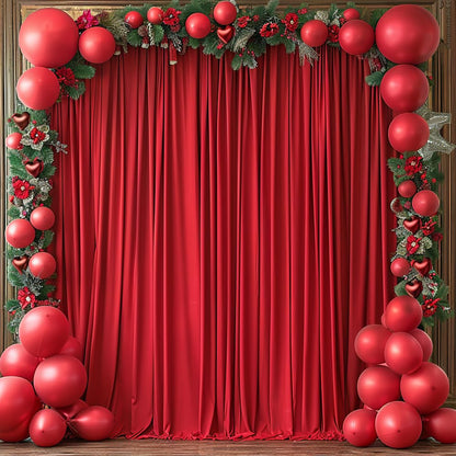10x10ft Wrinkle Free Ivory Backdrop Curtain for Parties Soft Fabric Drapes Wedding Ivory Curtain Backdrop for Birthday Party Decorations Background for Photography 5x10ft,2 Panels