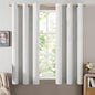 MIULEE 100% Blackout Linen Curtains for Bedroom 52x84 Inches Natural Beige