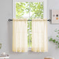 ALIGOGO Short White Lace Kitchen Curtains 36 Length 2 Panels W26 x L36 Inch