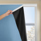 Autohesion Curtains for Windows,Bedroom Blackout Curtains for - Thermal Lnsulated No Drill Curtains Room Darkening Black Small Drapes, JILRON,(1 Panels,35Wx48L inch-Black)
