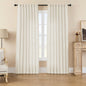 Joydeco Linen Curtains 96 inch Length 2 Panel Set, Light Filtering Curtain for Living Room Bedroom, 52 inch Wide Drapes with Rod Pocket Back Tab (96" Lx52 W, Ivory on Linen)