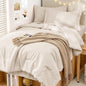 MUXHOMO Queen Comforter Set 7 Pieces, Soft Bed in a Bag, Olive Green