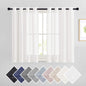 NICETOWN Semi Sheer Linen Ivory Curtains for Bedroom, W52xL84, 2 Panels
