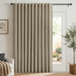 Linen Total Blackout Curtains for Bedroom Living Room 84 Inch, Cream