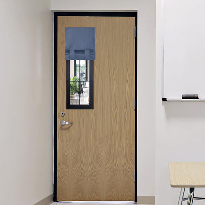 RYB HOME Blackout French Door Curtain, No Drill, W26 x L69, Black, 1 Panel