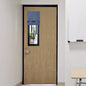 RYB HOME Blackout French Door Curtain, No Drill, W26 x L69, Black, 1 Panel