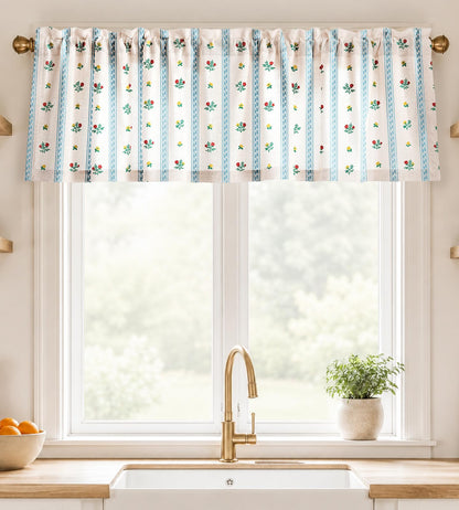 Miss Adola 36 Inch Length Kitchen Tier Curtains Pumpkin Leaf Cafe Curtains