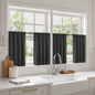 MIULEE Black Blackout Curtains 63 Inch Length for Bedroom Set of 4 Panels