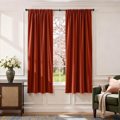 Lazzzy Blackout Curtains Thermal Insulated Curtains Room Window Drapes Super Soft Luxury Curtains for Living Room Bedroom Rod Pocket 2 Panels, 96 Inch Lined | Beige