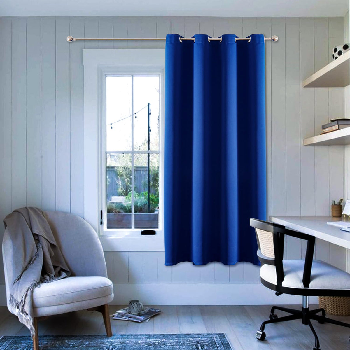 ChrisDowa Blackout Curtains Door Curtain for Doorway Privacy Closet Drapes