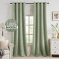 MIULEE 100% Blackout Linen Curtains for Bedroom 52x84 Inches Natural Beige