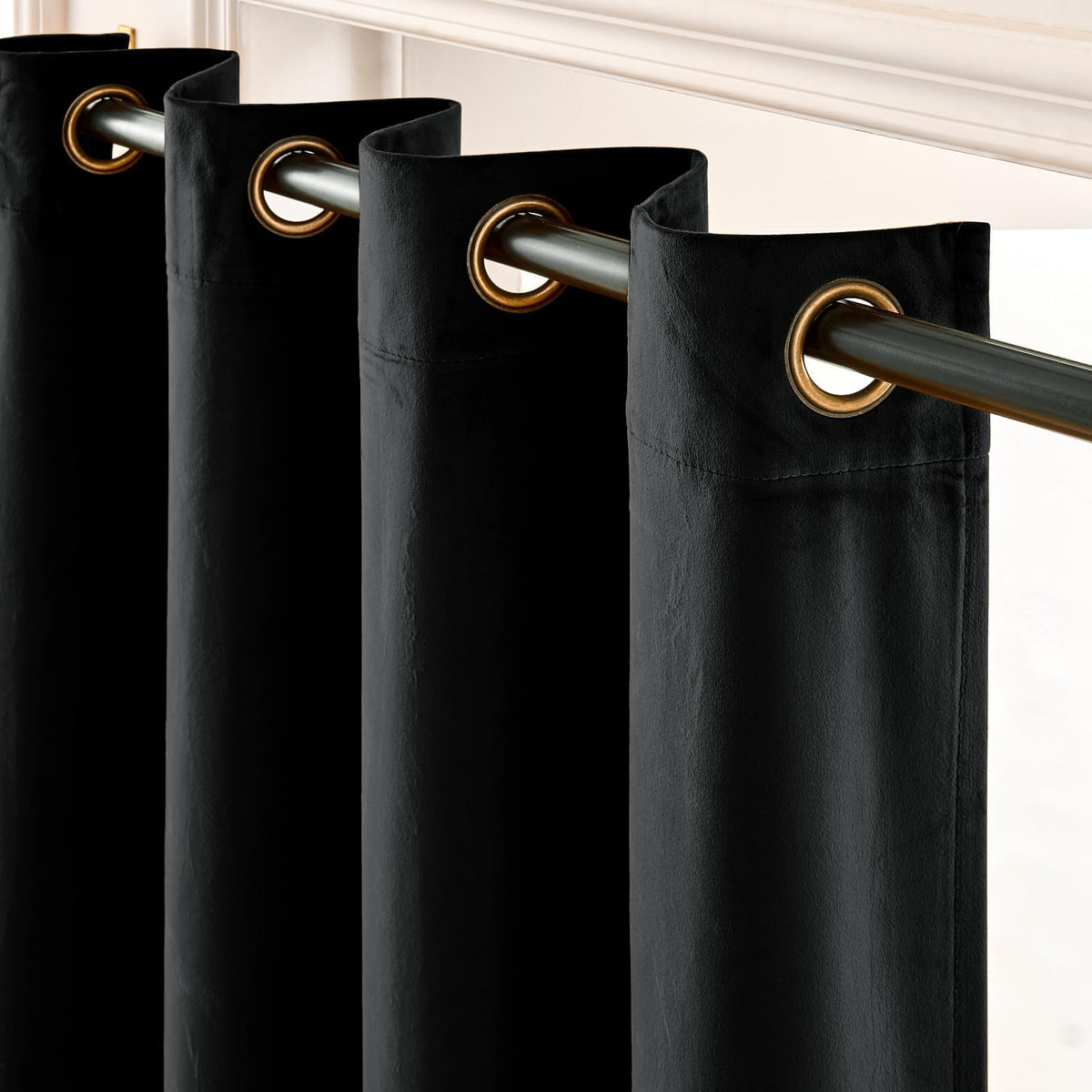 Lazzzy Blackout Curtains Thermal Insulated Curtains Room Window Drapes Super Soft Luxury Curtains for Living Room Bedroom Rod Pocket 2 Panels, 96 Inch Lined | Beige