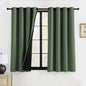 RYB HOME 100% Blackout Black Curtains for Bedroom Living Room 84 inch Long