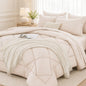 FUANNA Full Size Comforter Sets 7 PCS, Navy Blue Bed Set, Soft Bed in a Bag