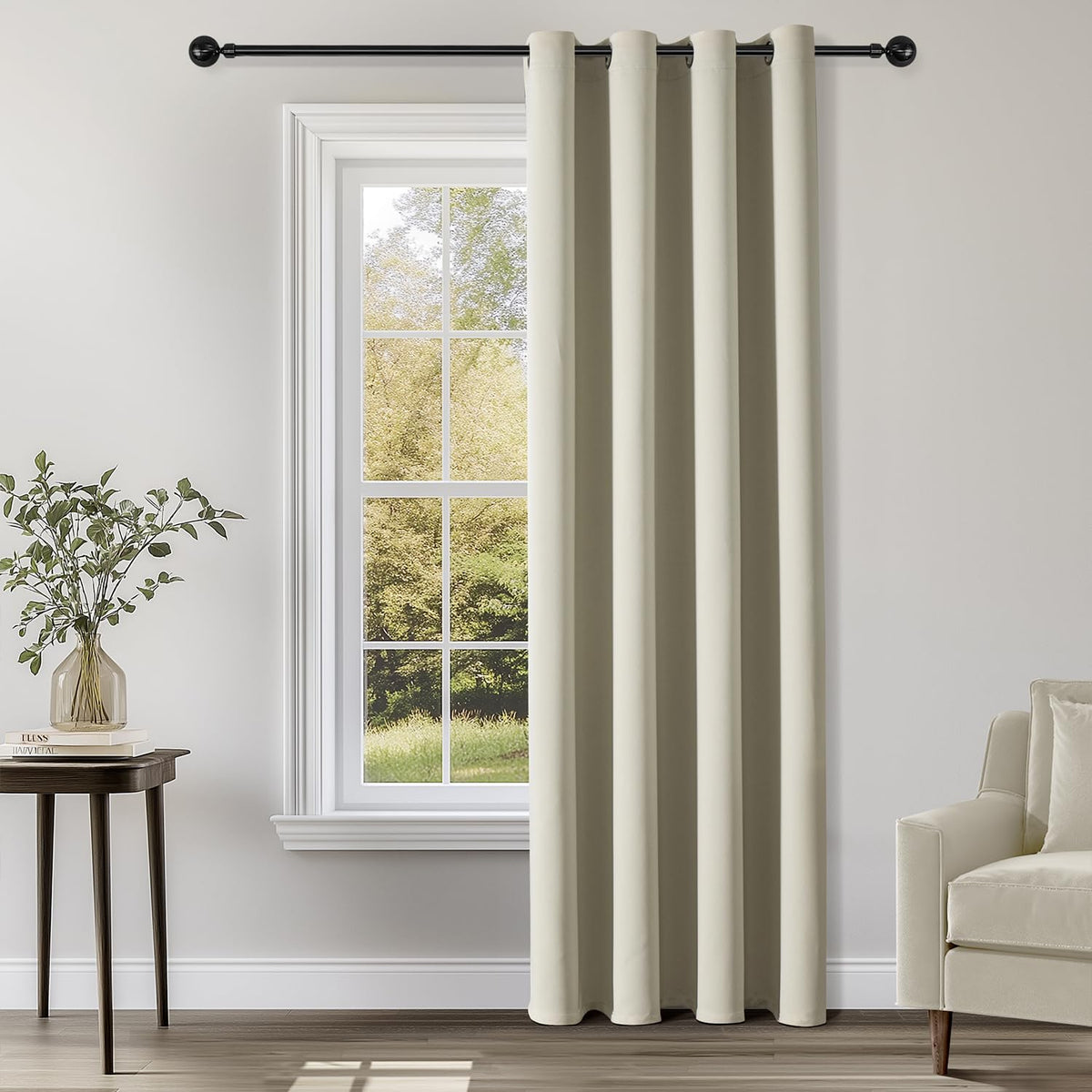 ChrisDowa Blackout Curtains Door Curtain for Doorway Privacy Closet Drapes