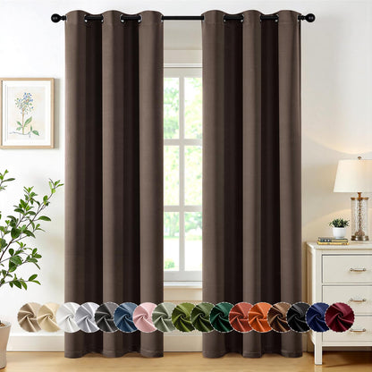 MIULEE Blackout Curtains for Bedroom 2 Panels 40 x 63 Inch Long Black