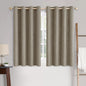 MIULEE 100% Blackout Linen Curtains for Bedroom 52x90 Inches Natural Beige