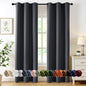 MIULEE Blackout Curtains for Bedroom 2 Panels 40 x 84 Inch Long Black