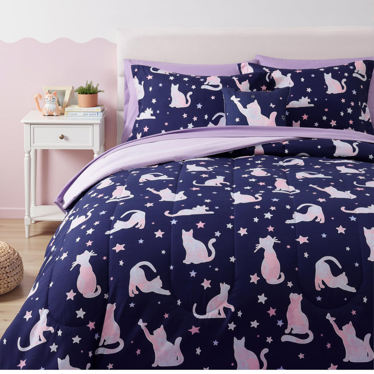 Twin Bedding Sets for Boys - 5 Pieces Space Bedding Twin Comforter Set