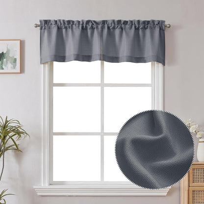 Chyhomenyc 2 Panels White Kitchen Curtains 36 Inch Length Tier Curtain