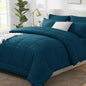 CozyLux Full Size Comforter Sets Black - 7 Pieces Bed in a Bag