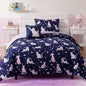 Twin Comforter Set for Girls-3 Pieces Mermaid Glow in the Dark Bedding Sets