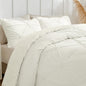 BEDELITE Fluffy Sherpa Queen Comforter Set,Grey