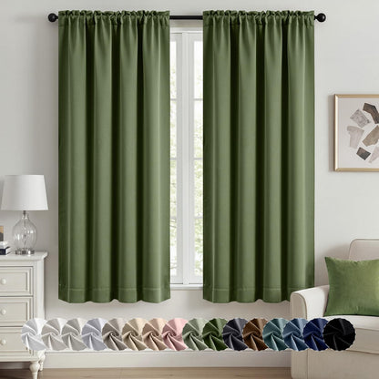 MIULEE Halloween Black Blackout Curtains for Bedroom Room 40"x63" 2 Panels