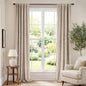 Lazzzy Blackout Curtains Thermal Insulated Curtains Room Window Drapes Super Soft Luxury Curtains for Living Room Bedroom Rod Pocket 2 Panels, 96 Inch Lined | Beige
