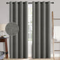 MIULEE 100% Blackout Linen Curtains for Bedroom 52x84 Inches Natural Beige