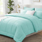 CozyLux Full Size Comforter Sets Black - 7 Pieces Bed in a Bag