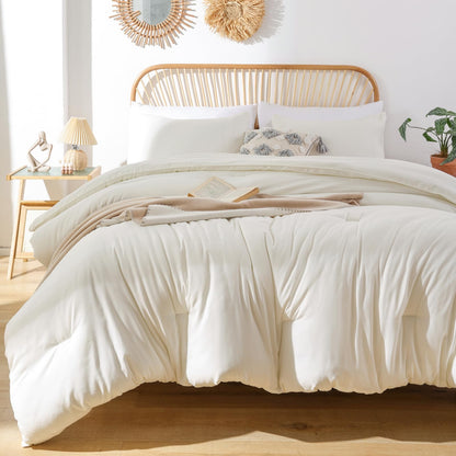 ROSGONIA King Size Comforter Set Olive Green, 3pcs (1 Boho Comforter & 2 Pillowcases), Lightweight Bedding Blanket All Season Bedspreads Quilt