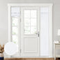 HOMEIDEAS 100% Blackout Linen Door Curtains for French Door 26x68 Inch