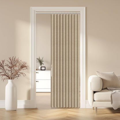 AJAZZ Blackout Accordion Door Magnetic Door Curtain Folding Closet Doors Curtain Invisible for Bedroom Room Living Room Doorway, Grey 42" W x 78" L, 1 Panel