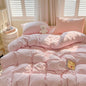 LifeTB Queen Comforter Set Fluffy Plaid Checkered Pattern Modern Style Geometric Comforter with 2 Pillow Shams Grid Plaid Bedding Comforter for Boys Men All Season Queen Size Bed Comforter Set