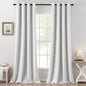 MIULEE 100% Blackout Linen Curtains for Bedroom 52x84 Inches Natural Beige