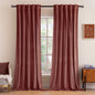 MIULEE Velvet Curtains 52x84 inches 2 Panels Olive Green Blackout Curtains