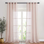 NICETOWN Semi Sheer Linen Ivory Curtains for Bedroom, W52xL84, 2 Panels