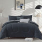 Monbix Full Size Comforter Sets - 7 Pieces Bed in a Bag Full Bedding Set