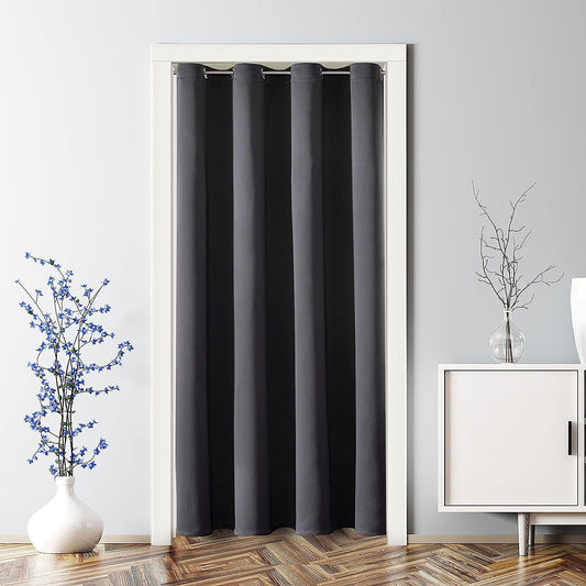 ChrisDowa Blackout Curtains Door Curtain for Doorway Privacy Closet Drapes