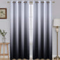 SimpleHome Ombre Black to Grey White Curtains for Living Room 52Wx84L