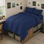 CozyLux Queen Comforter Set Beige - 7 Pieces Vertical Quilted Bed in a Bag