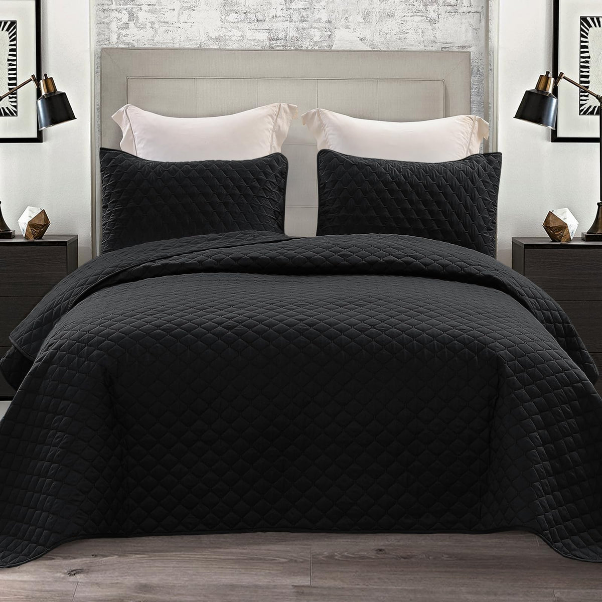 Exclusivo Mezcla Reversible Full Queen Quilt Bedding Set, Grey