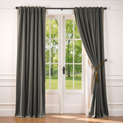 Lazzzy Blackout Curtains Thermal Insulated Curtains Room Window Drapes Super Soft Luxury Curtains for Living Room Bedroom Rod Pocket 2 Panels, 96 Inch Lined | Beige