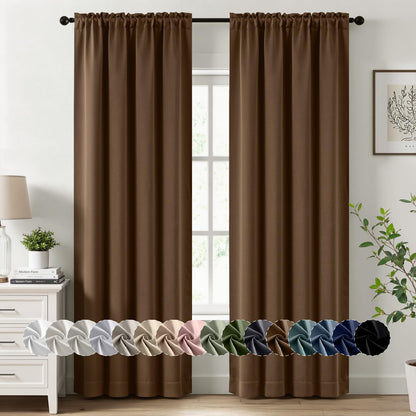 MIULEE Halloween Black Blackout Curtains for Bedroom Room 40"x63" 2 Panels